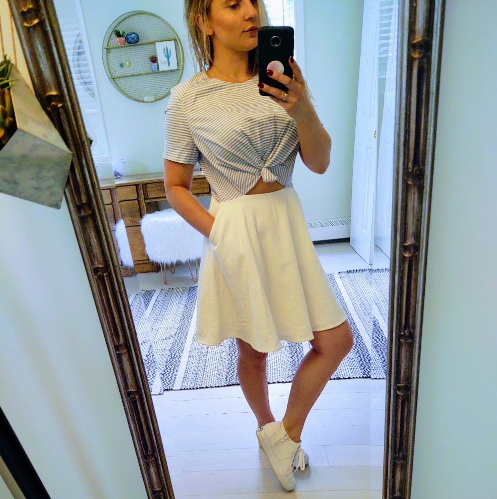 Line & Dot cut out dress